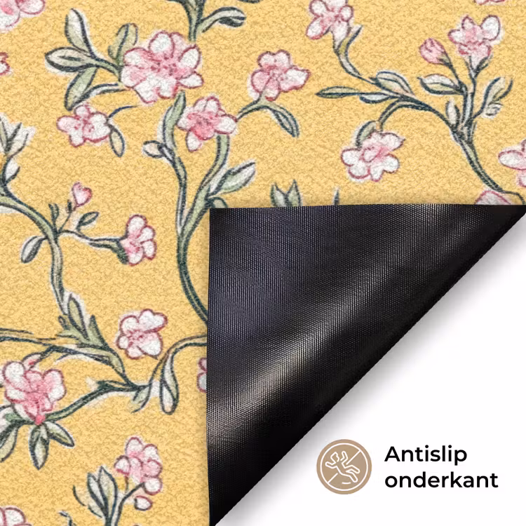 Deurmat - Bloemen - Motief - Geel — 6