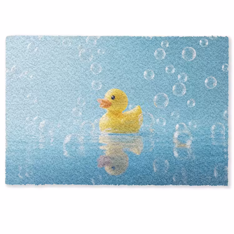 Deurmat - Bubbels - Badeend - Geel — 1