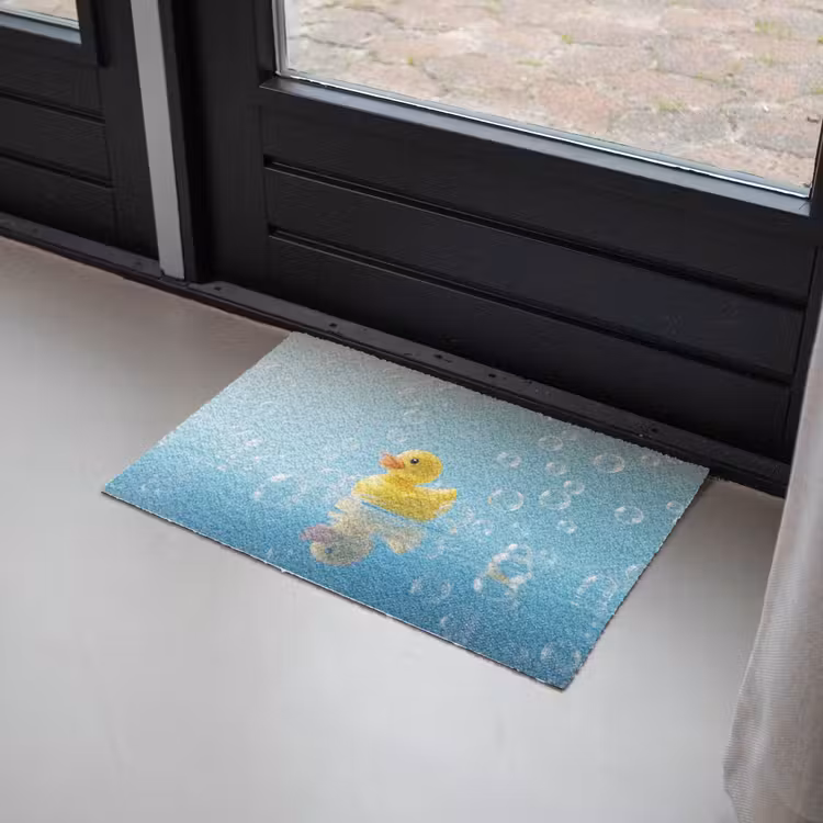 Deurmat - Bubbels - Badeend - Geel — 2