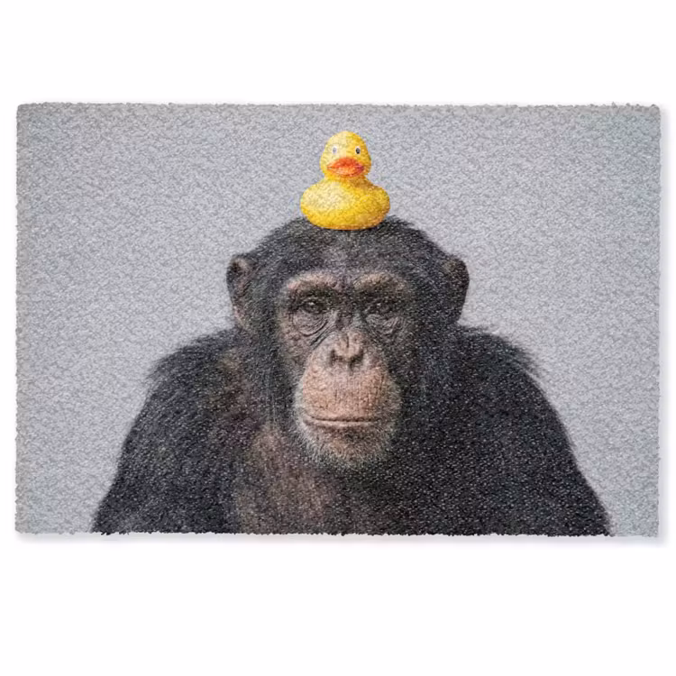 Deurmat - Chimpansee - Badeend - Grijs — 1