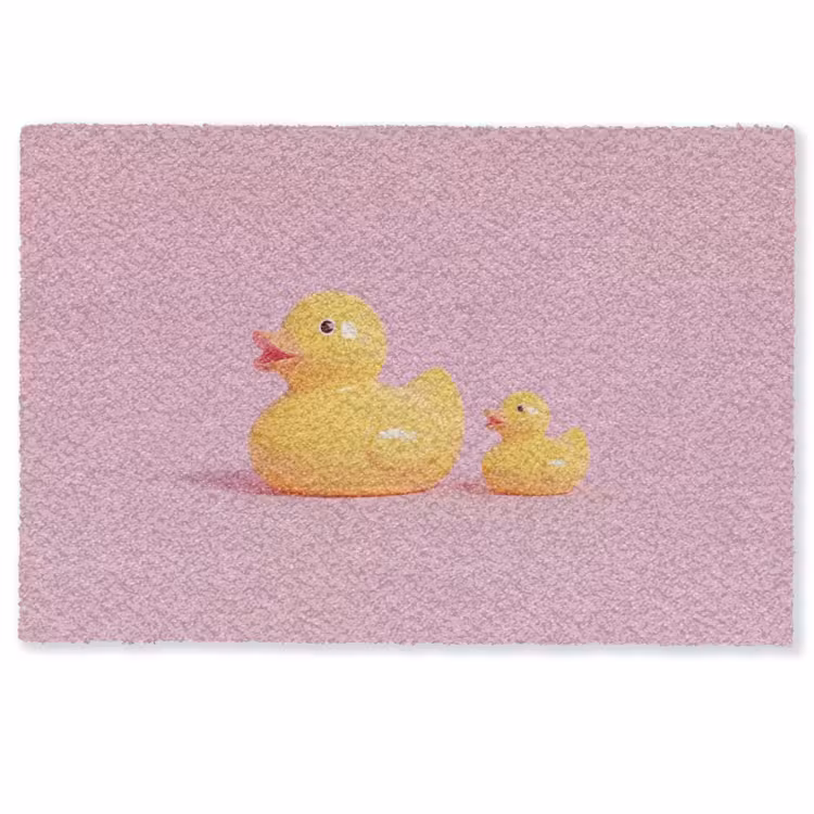 Deurmat - Eendjes - Vrolijk - Roze — 1