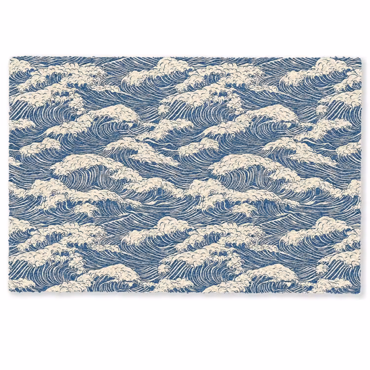 Deurmat - Golven - Klassiek - Blauw — 1