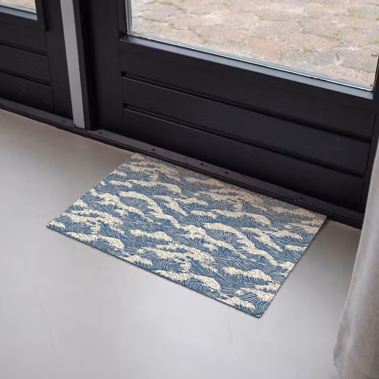 Deurmat - Golven - Klassiek - Blauw — 2