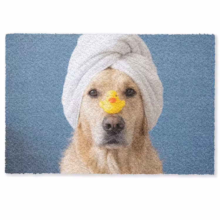 Deurmat - Hond - Badeend - Geel — 1