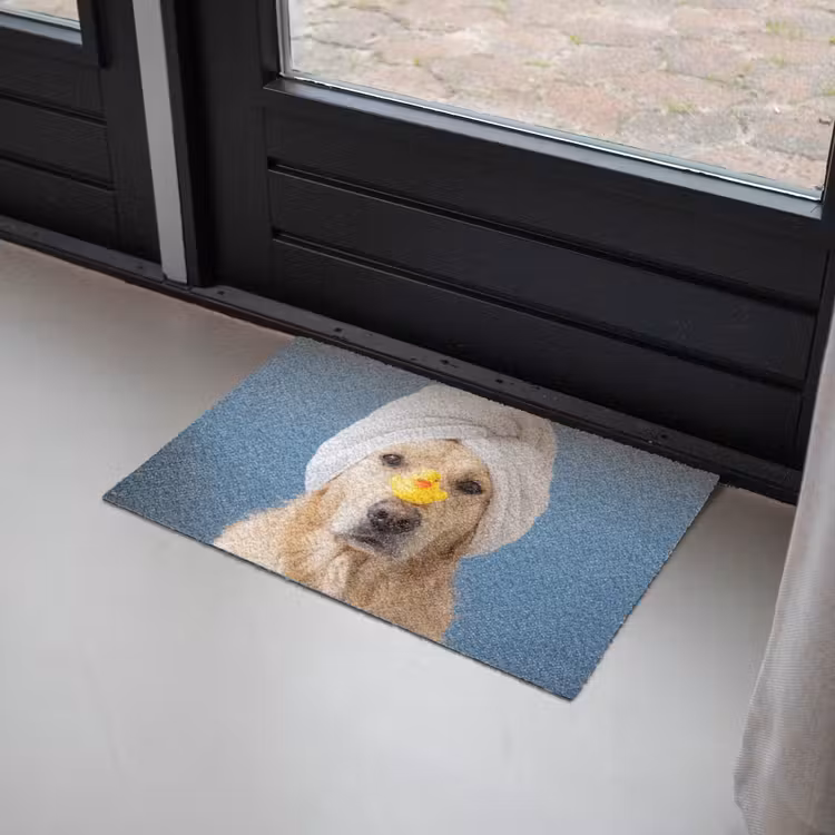 Deurmat - Hond - Badeend - Geel — 2