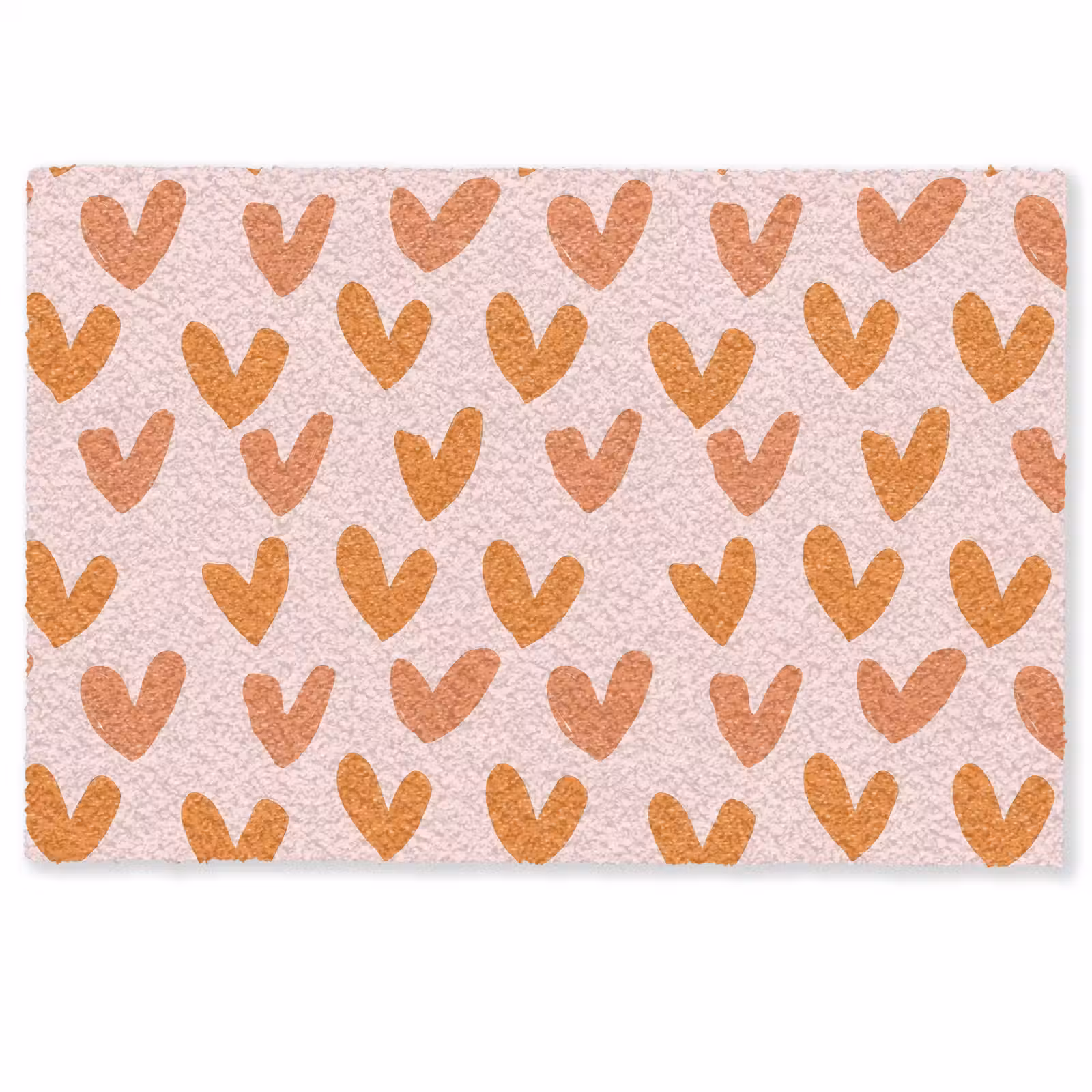Deurmat - Hartjes - Getekend - Oranje — 1