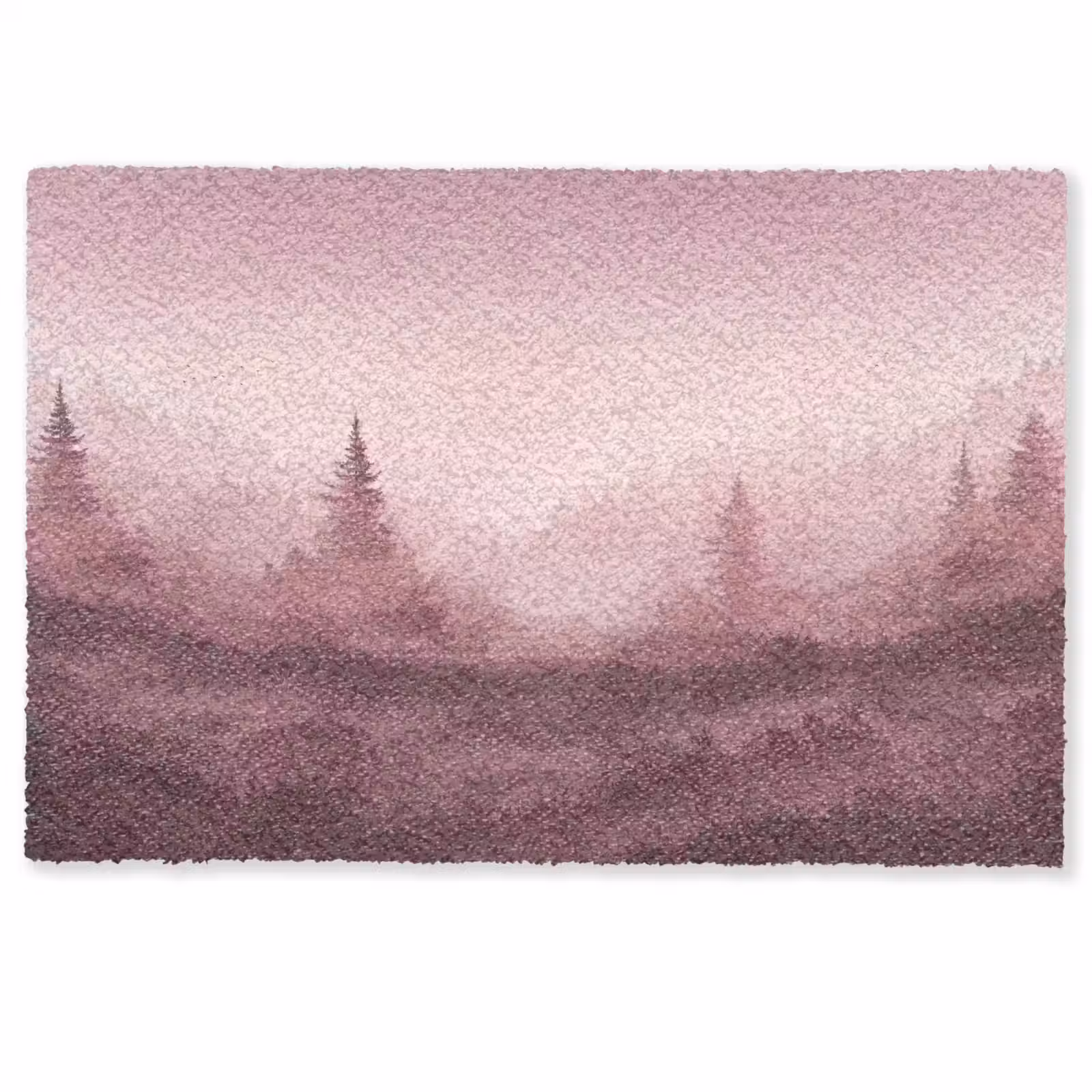 Deurmat - Landschap - Mistig - Roze — 1