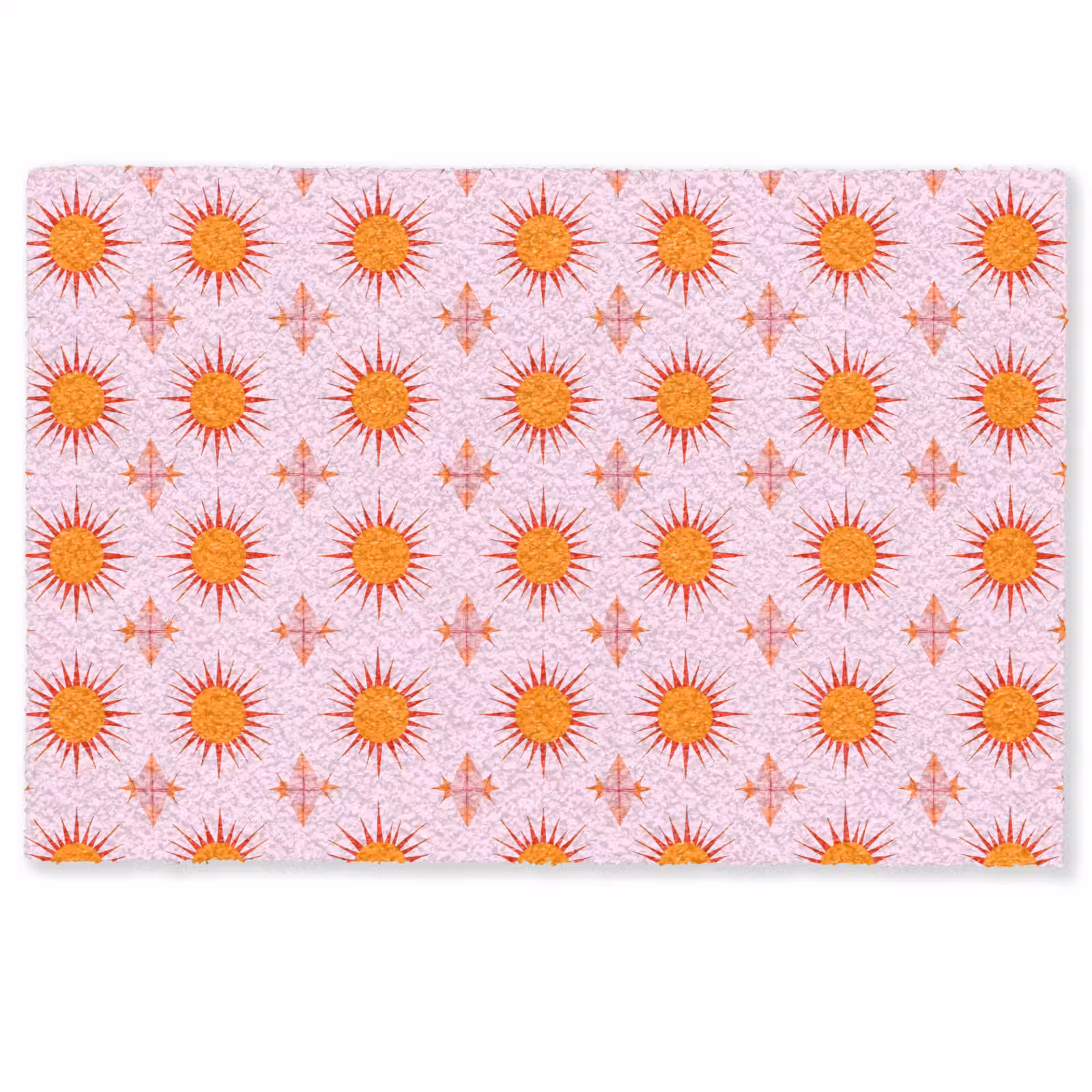Deurmat - Zon - Patroon - Roze — 1