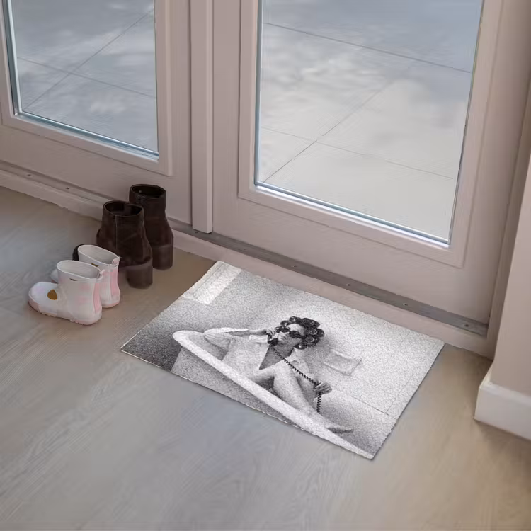 Deurmat - Bad - Vrouw - Zwart - Wit — 8