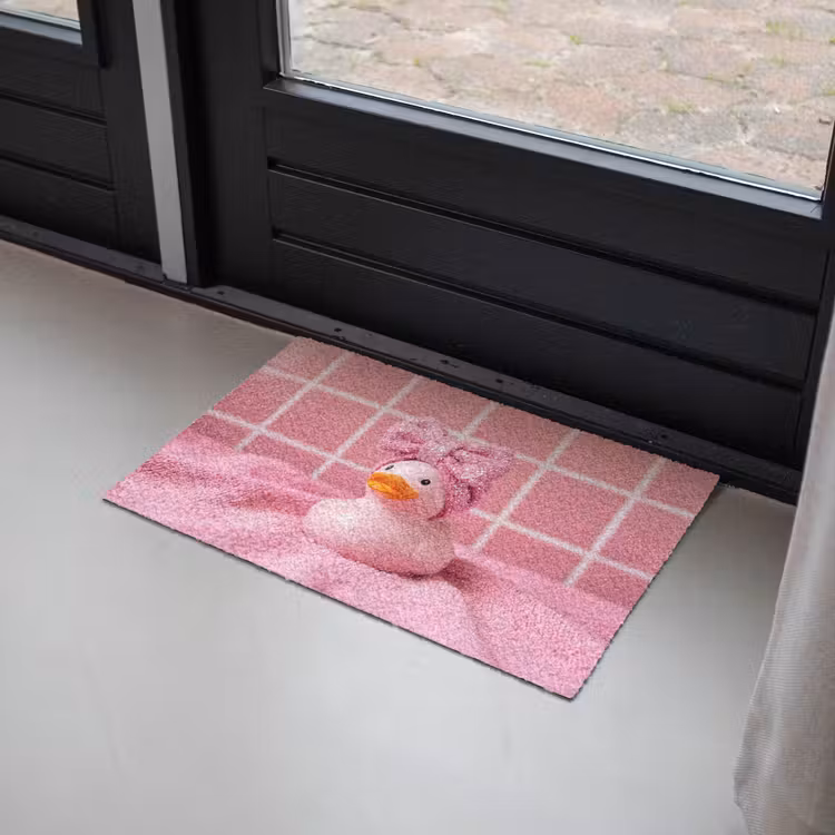 Deurmat - Badeend -Strik - Roze — 2