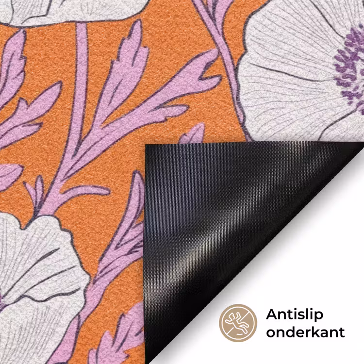 Deurmat - Bloemen - Grafisch - Oranje — 6