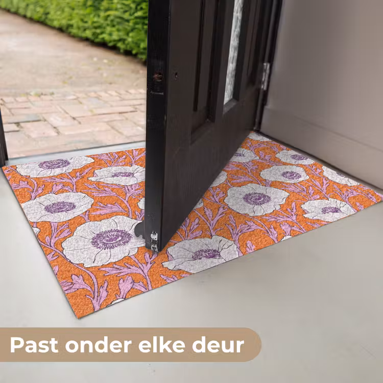 Deurmat - Bloemen - Grafisch - Oranje — 7