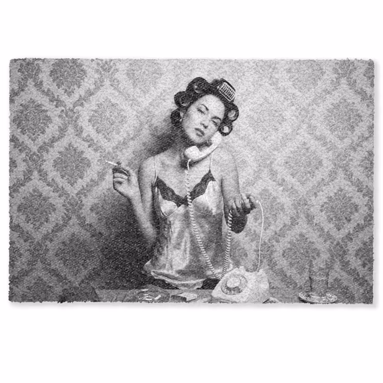 Deurmat - Chic - Vrouw - Zwart - Wit — 1
