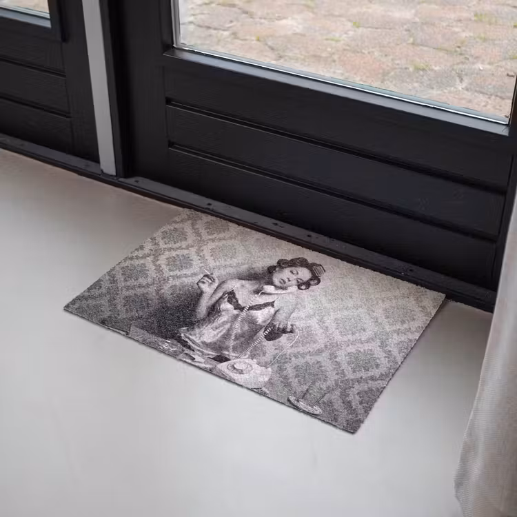 Deurmat - Chic - Vrouw - Zwart - Wit — 2