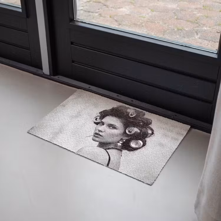 Deurmat - Edgy - Vrouw - Zwart - Wit — 2
