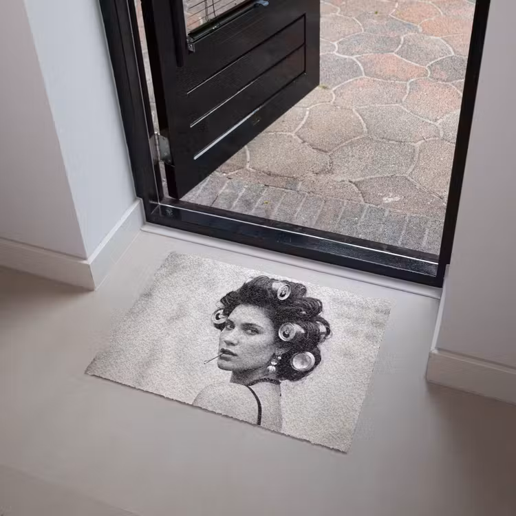 Deurmat - Edgy - Vrouw - Zwart - Wit — 4