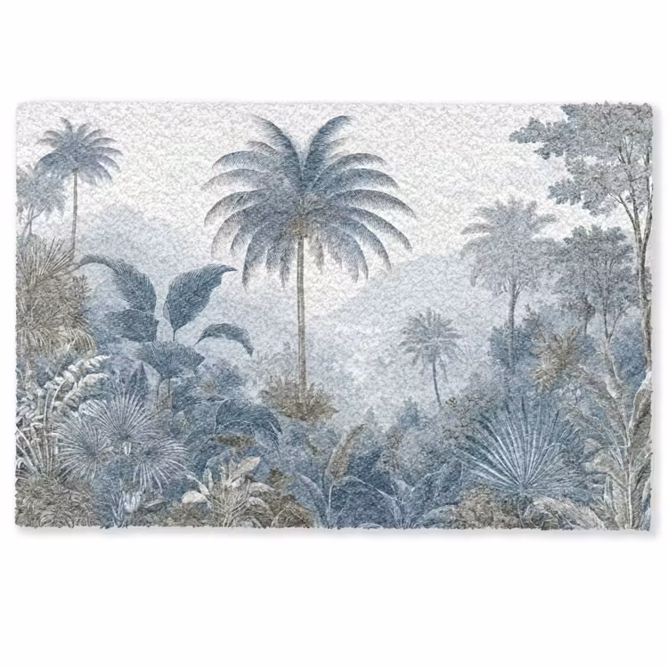 Deurmat - Jungle - Modern - Blauw - Groen — 1
