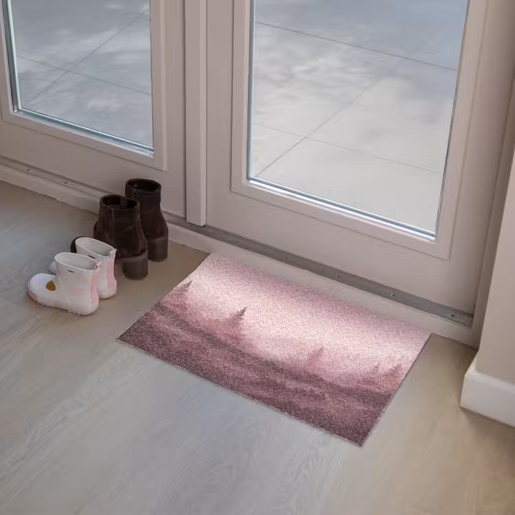 Deurmat - Landschap - Mistig - Roze — 8