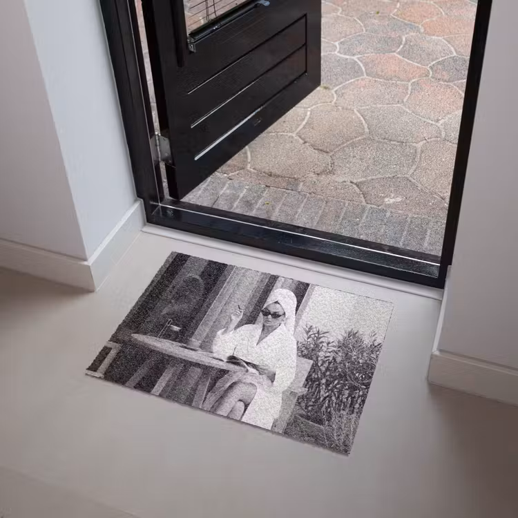 Deurmat - Modern - Vrouw - Zwart - Wit — 4