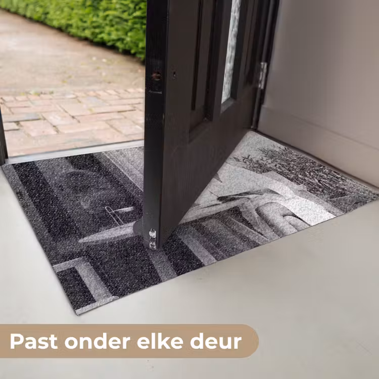 Deurmat - Modern - Vrouw - Zwart - Wit — 7