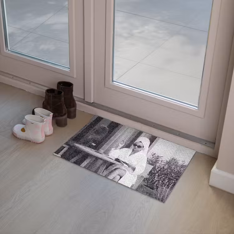 Deurmat - Modern - Vrouw - Zwart - Wit — 8
