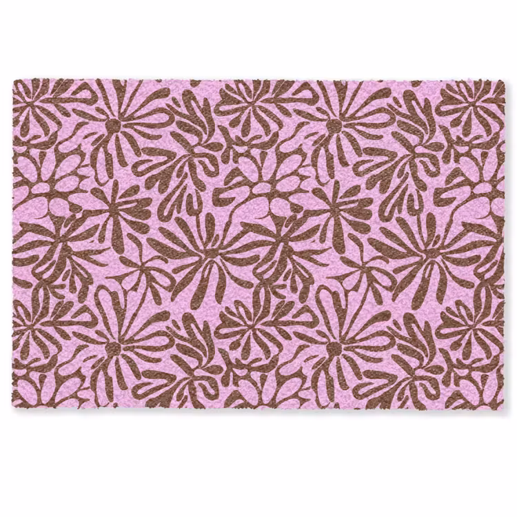 Deurmat - Organisch - Patroon - Roze — 1