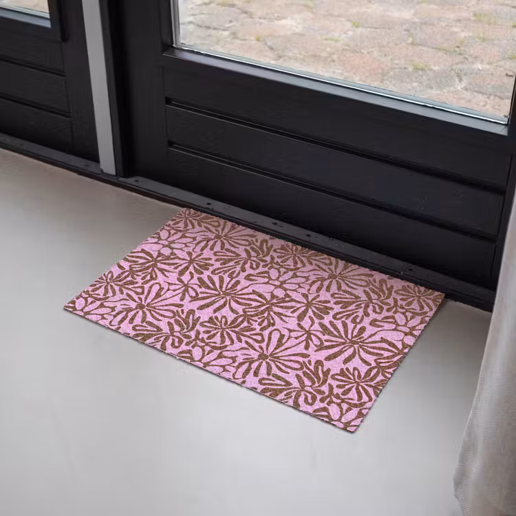 Deurmat - Organisch - Patroon - Roze — 2