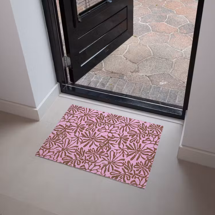Deurmat - Organisch - Patroon - Roze — 4