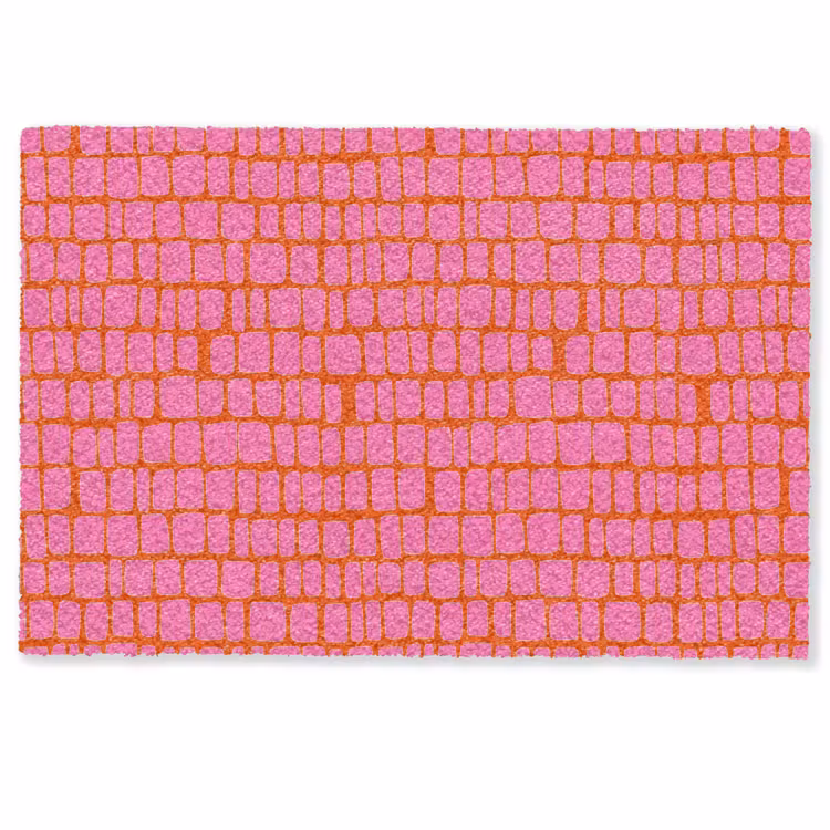 Deurmat - Organisch - Raster - Roze — 1