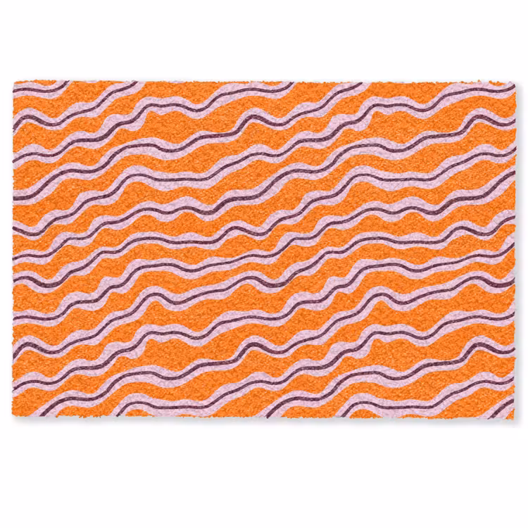 Deurmat - Retro - Golvend - Oranje — 1