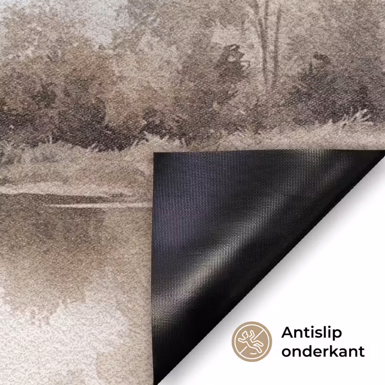 Deurmat - Rivierlandschap - Minimalistisch - Aardetinten — 6
