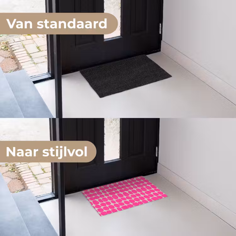 Deurmat - Stippen - Patroon - Roze — 3