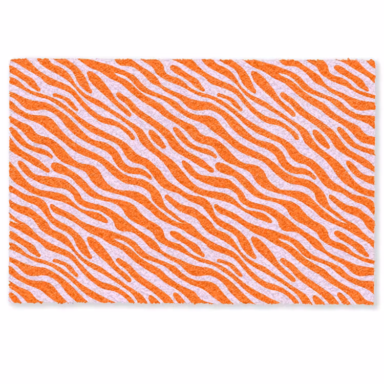Deurmat - Strepen - Dynamisch - Oranje — 1