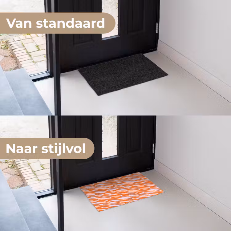 Deurmat - Strepen - Dynamisch - Oranje — 3