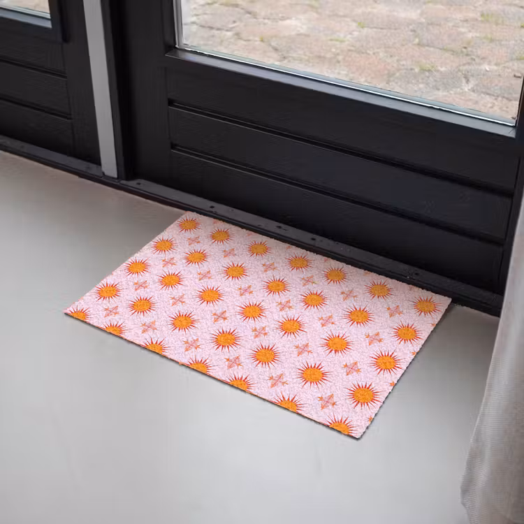 Deurmat - Zon - Patroon - Roze — 2