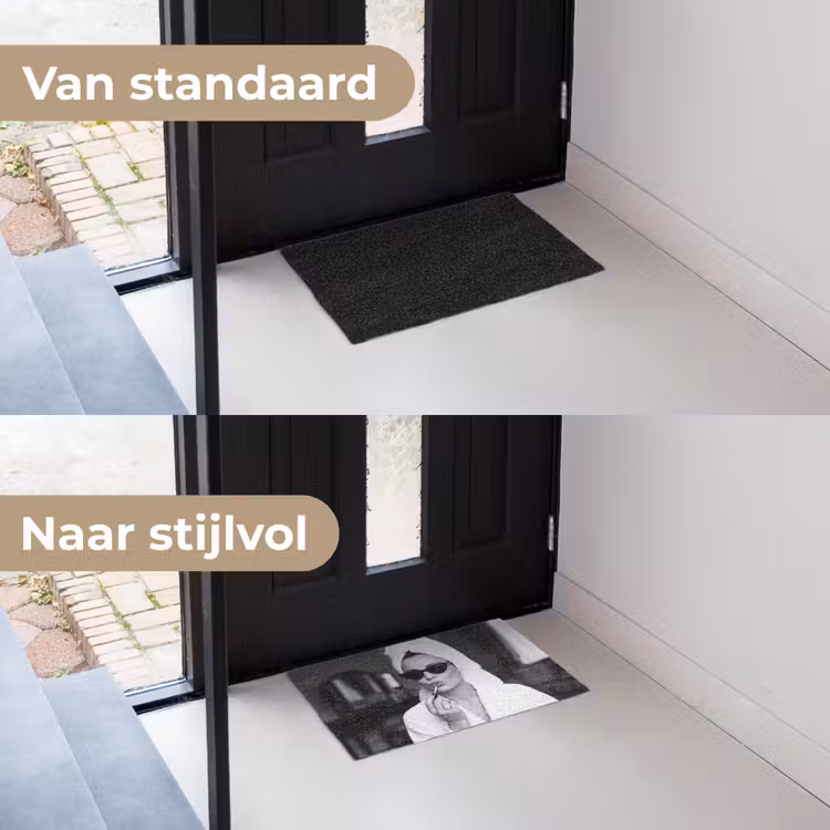 Deurmat - Zonnebril - Vrouw - Zwart - Wit — 3
