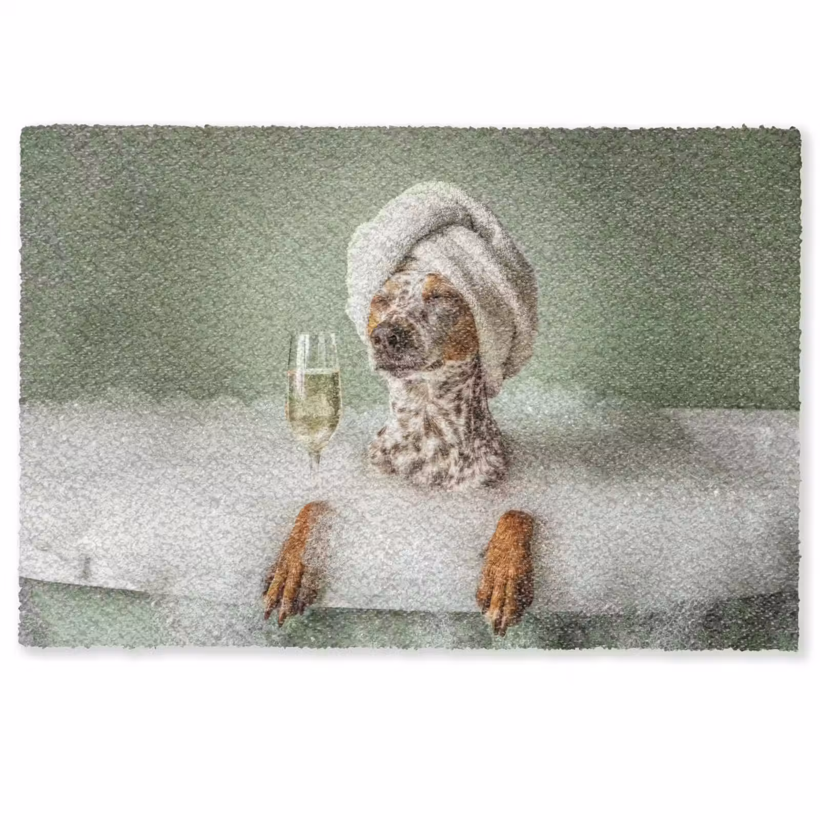 Deurmat - Hond - Bad - Champagne - Handdoek — 1