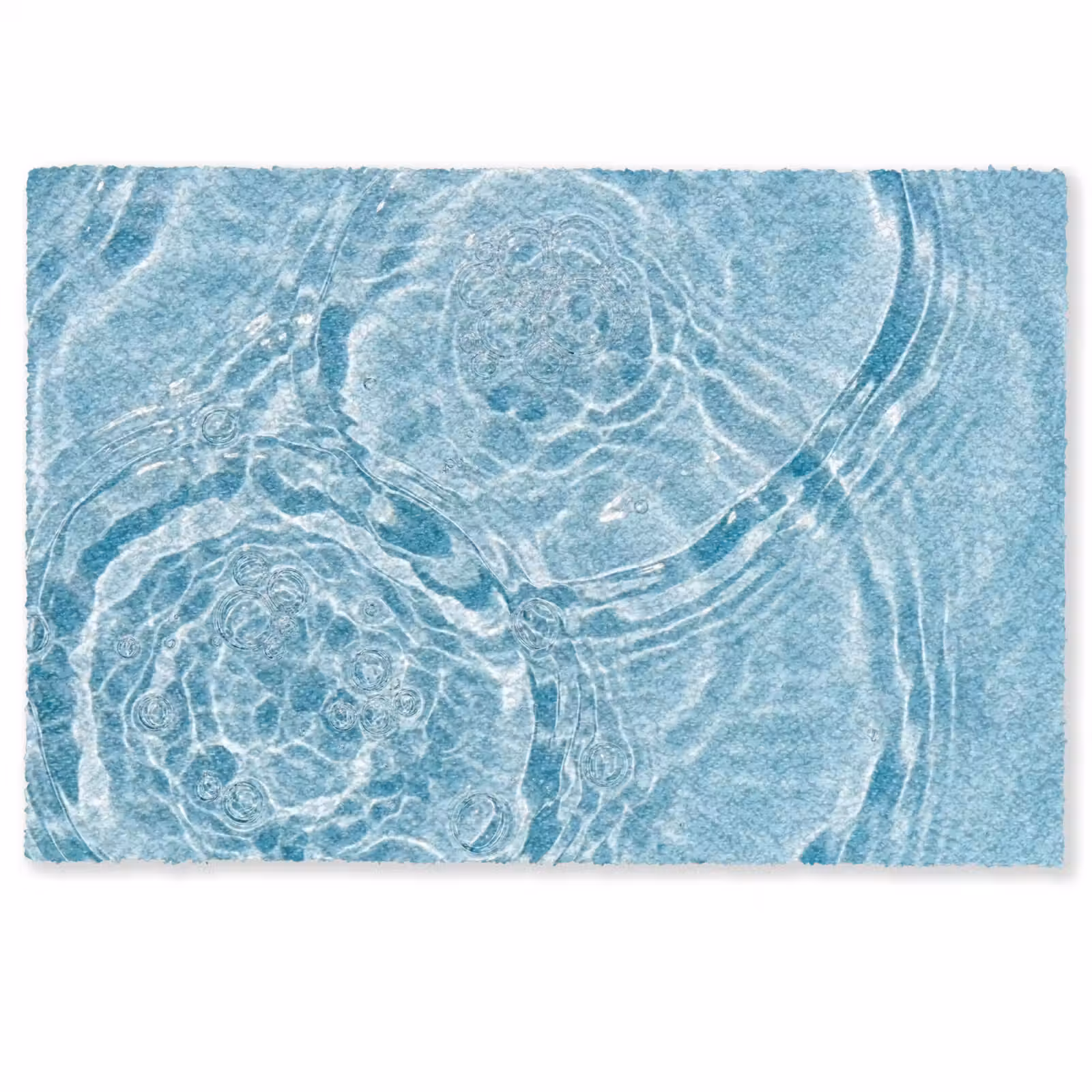 Deurmat - Water - Blauw - bubbels — 1