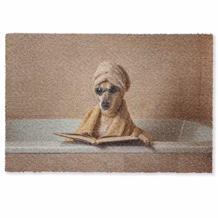 Deurmat - Bad - Hond - Boek - Zonnebril — 1