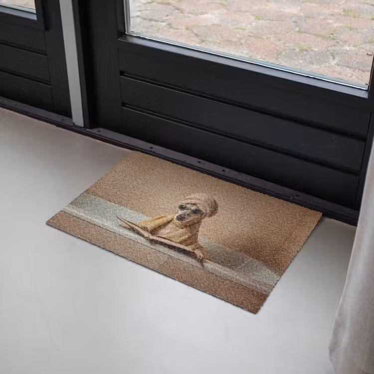 Deurmat - Bad - Hond - Boek - Zonnebril — 2
