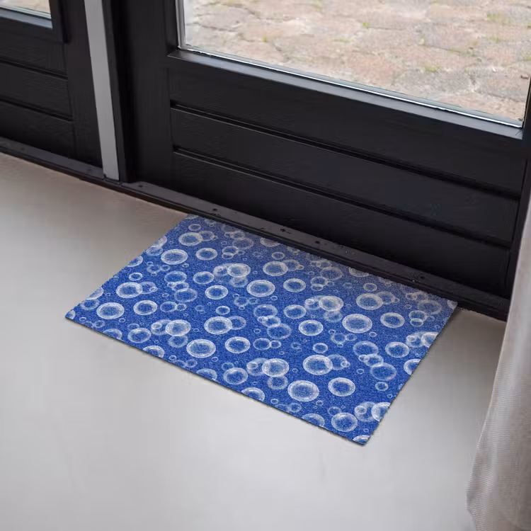 Deurmat - Bubbels - Patroon - Blauw — 2