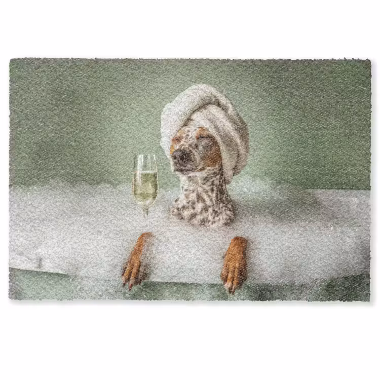 Deurmat - Hond - Bad - Champagne - Handdoek — 1