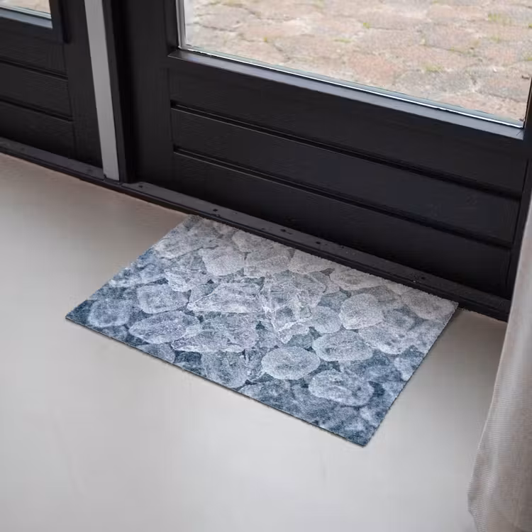 Deurmat - Ijsblokjes - Water - Blauw — 2