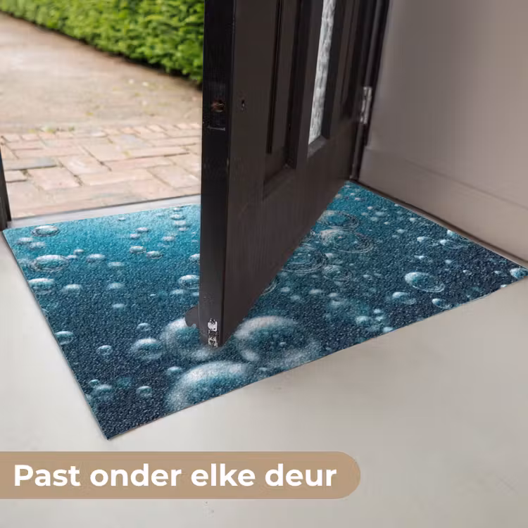 Deurmat - Luchtbellen - Dynamisch - Blauw — 7