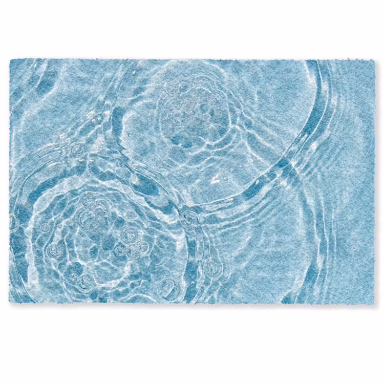 Deurmat - Water - Blauw - bubbels — 1