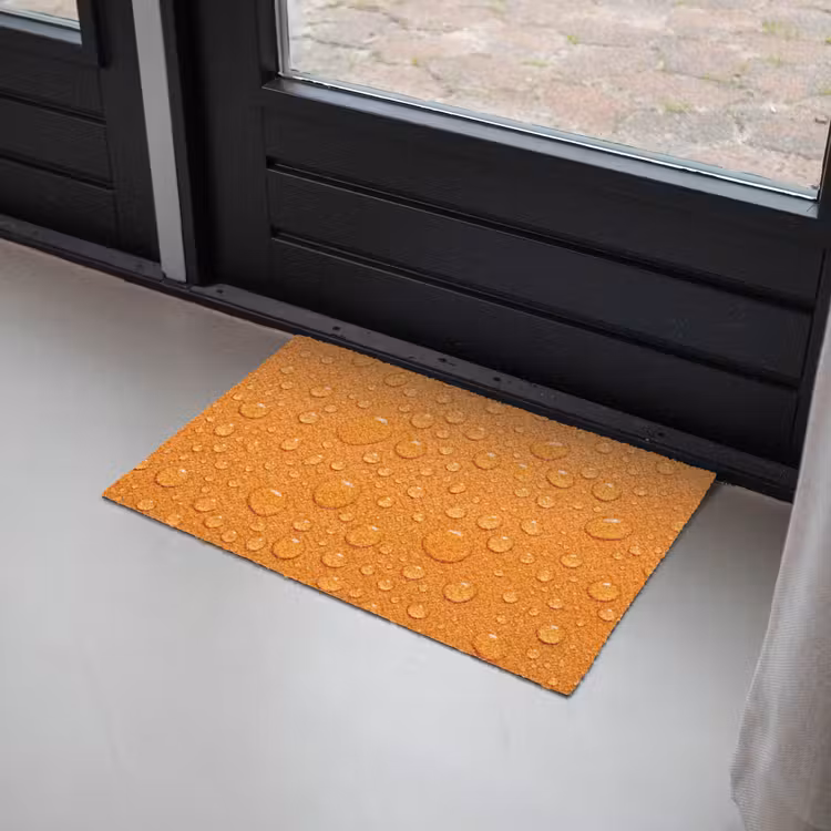 Deurmat - Water - Druppels - Oranje — 2