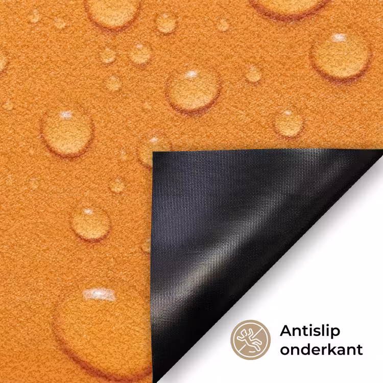 Deurmat - Water - Druppels - Oranje — 6