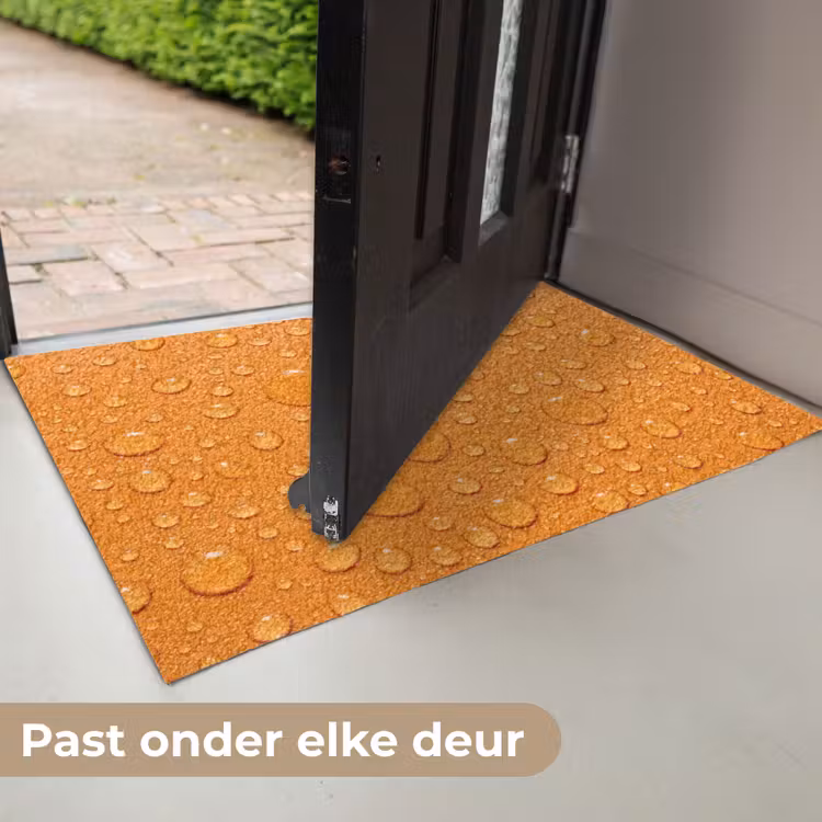 Deurmat - Water - Druppels - Oranje — 7