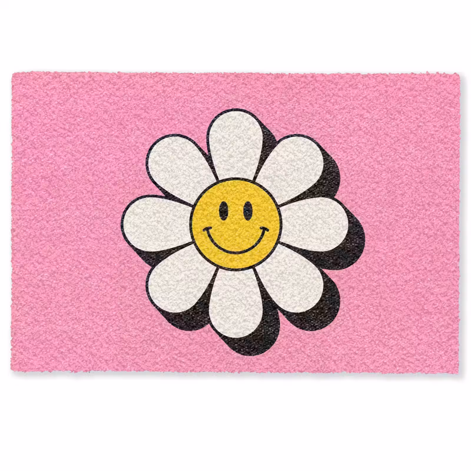 Deurmat - Smiley - Bloem - Roze — 1
