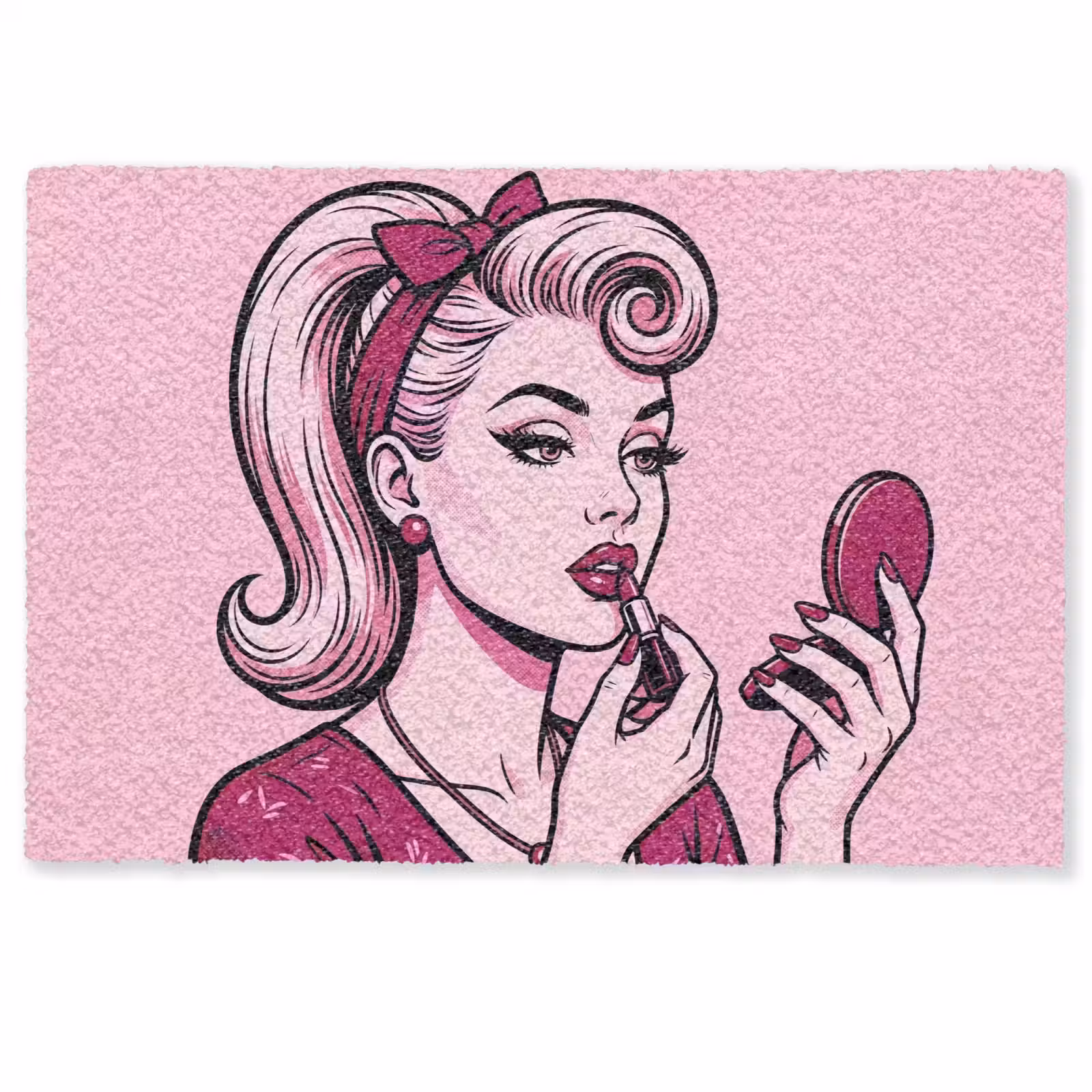 Deurmat - Vintage - Vrouw - Roze — 1